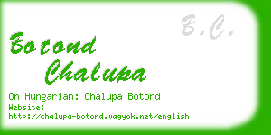 botond chalupa business card